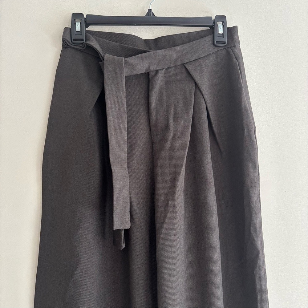 NWT Commense super high rise dark gray charcoal trouser pants size small medium - Picture 6 of 9